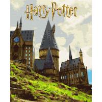 Картина за номерами з фарбами металік Harry Potter: Пейзаж Гоґвортсу 40х50см Ідейка KHO5232