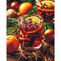 Картина за номерами Новорічний напій глінтвейн 40х50 см Origami LW3415