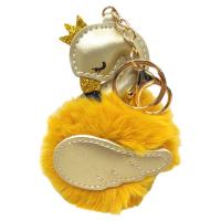 Брелок-пухнастик Фламінго рудий, 10 см MIC 022