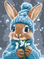 Картина за номерами - Кролик з підсніжниками ©art_selena_ua, 30х40см Ideyka KHO6751