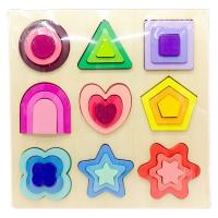 Деревʼяний вкладиш-сортер Форми, 30х30 см MIC C61741