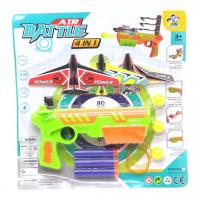 Запускач механічний (3 літачки, кульки, мʼякі набої) салатовий MIC WY303