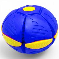 Мʼяч-трансформер, зі світлом Flat Ball Disc: Мʼячик-фризбі, синій MIC 87008H-3