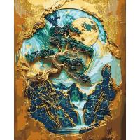 Картина по номерах з фарбами металік Золоте дерево 40х50 см Origami LW3406