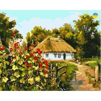 Картина по номерах Українська Хатина 40х50 см Origami LW3162