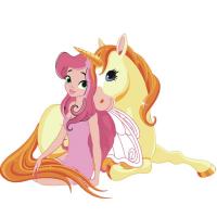 Картина за номерами Дівчинка з єдинорогом 30х30 см Strateg ES104