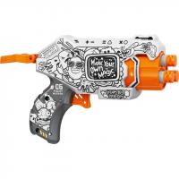 Пістолет іграшковий Монстр Графіті, механічний, з барабаном та мʼякими набоями, 15 см Fast Pioneer BH166
