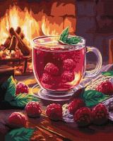 Картина за номерами - Малиновий чай ©art_selena_ua, 40х50см Ideyka KHO5750