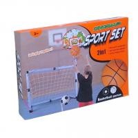 Футбольні ворота з баскетбольним кільцем 2 в 1 (ворота - 88 х 45 х 60 см + кільце 126 см) MIC D821-11