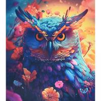 Алмазна мозаїка Мудра сова 40х50 см Strateg SK88292
