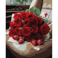 Картина за номерами "Романтичний букет троянд" ©art_selena_ua KHO3337, 40х50 см