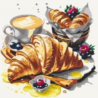 Картина за номерами Французький сніданок 40х40 см Art Craft 12027-AC