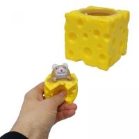 Іграшка-антистрес Мишка в сирі (бежева) MIC KA-23-363