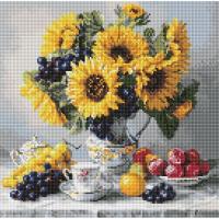 Алмазна мозаїка Соняшники з виноградом 40x40см Ідейка AMO8338