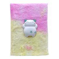 Блокнот хутряний, мʼякий А5 зі сквішем вид 6 MIC M18139