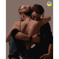 Картина по номерах Пара в обіймах 40х50 см Origami LW3166