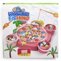 Ігровий набір Риболовля, 21 елемент, магнітна, 2 вудки, 4 відерця (рожевий) MIC 2305