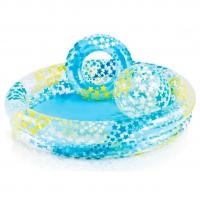 Басейн Зірки Коло, дитяче, 2 кільця, кольоровий з набором, розміром 122х25см, 150л, від 2-х років Intex 59460