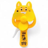 Ручні дитячі вентилятори Собачки 15 см (ЖОВТИЙ) MIC KA-23-2010