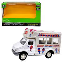 МАШИНА АВТОПРОМ (металева кабіна) ФУРГОН З МОРОЗИВОМ (БІЛИЙ) Автопром AP7444