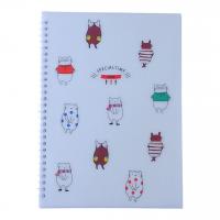 Зошит Котик А4, 48 аркушів, в клітинку, спіраль (білий) HAI BIN 971