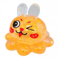 Антистрес жуйка-тягучка Зайка-восьминіг 7 см (помаранчевий) MIC MS-24-11-39