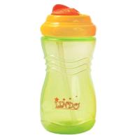 Пляшка-непроливайка з соломинкою 415 мл, від 9 міс (салатовий) Lindo LI 127