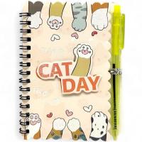 Блокнот на спіралі (формат А6, 30 аркушів + ручка) вид 2 MIC DB-022ЛК