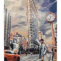 Картина по номерах Дiвчина в мегаполici 40х50 см Оптифрост 0658