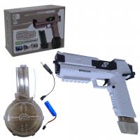 Водний пістолет, автоматичний принцип, 2 резервуари, акумулятор (білий) WBX 668-60