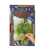 Вишивка гладдю по номерам на розтяжці, Пташка Dankotoys VGL-01-08