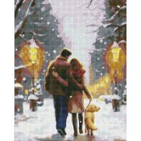 Алмазна мозаїка Сімейна прогулянка, (40х50 см) Ідейка AMO7820