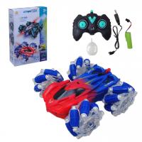 Машинка на радіокеруванні Трюкач-дрифтер, з паром (димом), роликові колеса (червоно-синій) QI XING ER TOYS 168-13