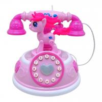 Телефон музичний на батарейках (рожевий) MIC DH009-29