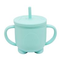 Силіконова чашка-поїлка, 200 мл, м'ятна MiC №0302