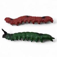 Тягучка гумова Гусениця та червʼячок (коричнева + зелена) MIC 6006C