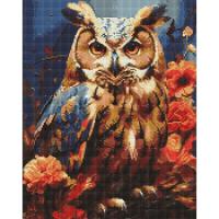 Алмазна мозаїка Лісовий пугач 40х50 см Ідейка AMO7939