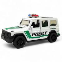 Машинка металева АВТОПРОМ. MERCEDES-BENZ G-CLASS POLICE (БІЛА) Автопром AP4388