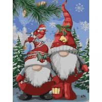Картина по номерах Різдвяні гноми 30х40 см Strateg SS1224