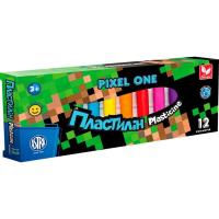 Пластилін круглий восковий Pixel One 12 кольорів школярик 303221005-UA