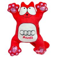 Котик Саймон на присосках 24 см AUDI (ЧЕРВОНИЙ) Сувенир-Декор Cat-22