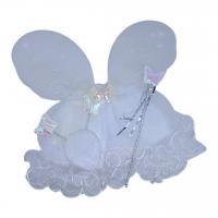 Костюм карнавальний Метелик (крила, спідниця, обруч, паличка), білий MIC aa2432