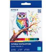 Олівці кольорові, 18 шт. Kite Classic Kite K-052