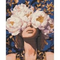 Алмазна мозаїка Дівчина у квітах 40х50 см Origami OD30350
