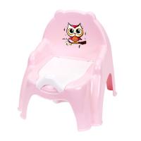 Горщик зі спинкою і кришкою, рожевий MiC 7402