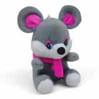 Мʼяка іграшка Мишка в шарфику з квіточкою MIC AM  9