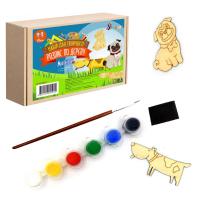 Набір для розпису по дереву Магніти: Песики Умняшка РД-012