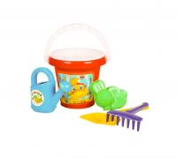 Пісочний набір з лійкою (червоний) Бамсик 012/9