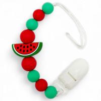 Силіконовий ланцюжок для пустушки КАВУН Mega Zayka №0523