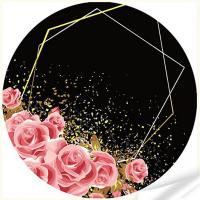 Вініл за номерами Золота ніжність троянд (30х30 см.) Strateg GP-3